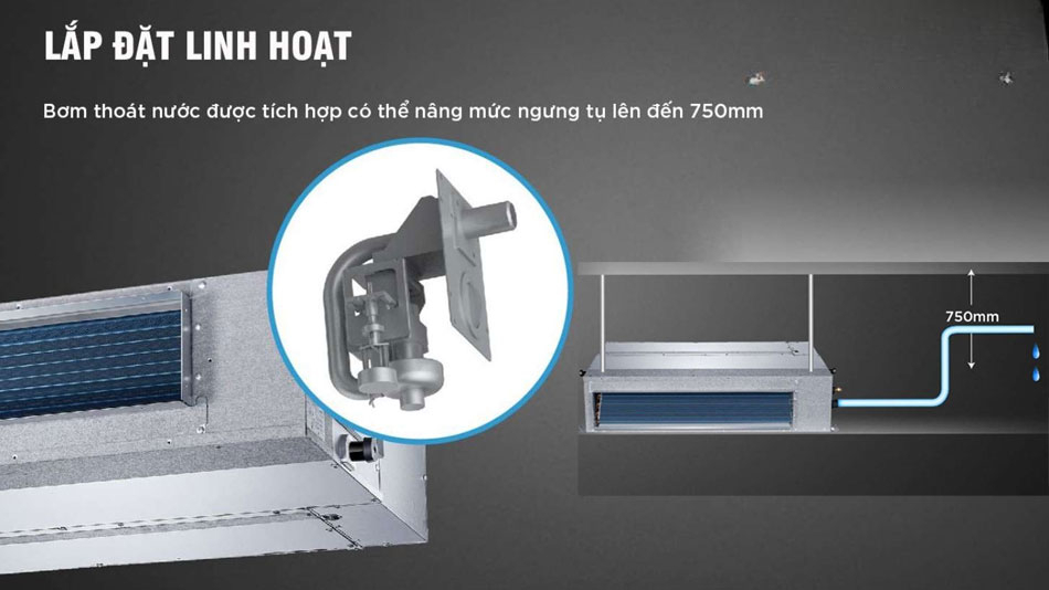 Điều hòa nối ống gió Midea 60000btu MTB-60HRN1 dễ dàng vệ sinh