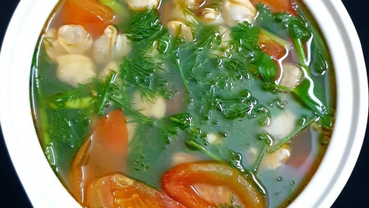 canh nghêu thì là thơm ngon thanh mát đưa cơm 