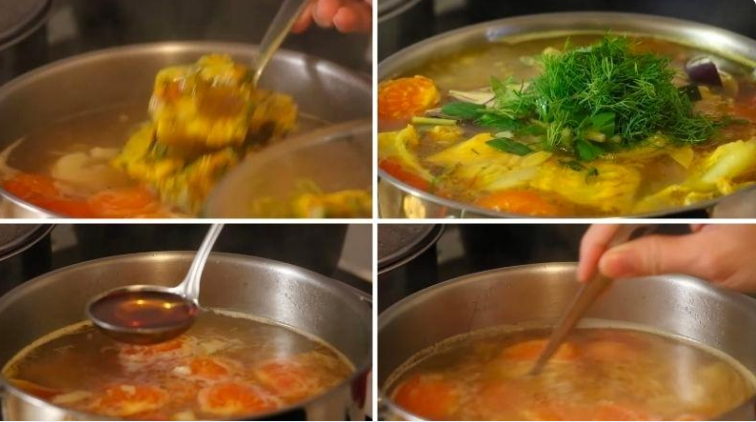 Bước 5 Nấu canh chua Canh chua cá tầm Bước 5 Nấu canh chua Canh chua cá tầm