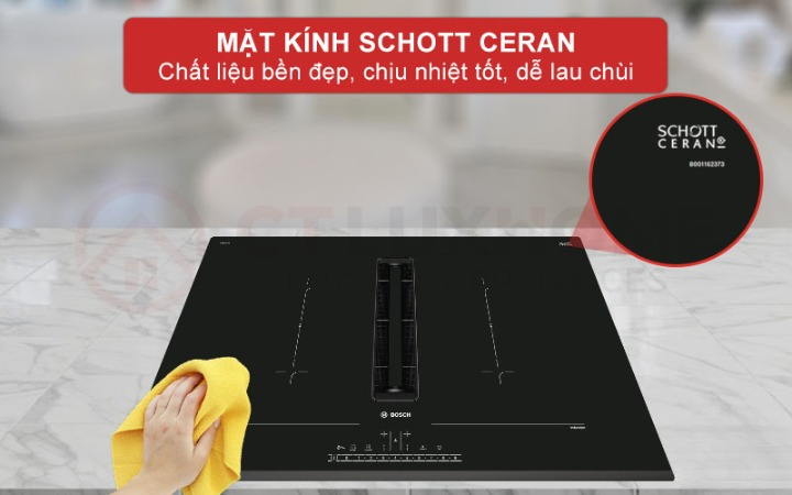 BẾP TỪ KẾT HỢP HÚT MÙI BOSCH PVQ731F15E SERIE 6 BỐN VÙNG NẤU BẾP TỪ KẾT HỢP HÚT MÙI BOSCH PVQ731F15E SERIE 6 BỐN VÙNG NẤU