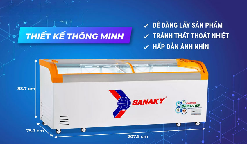 Tủ đông Sanaky VH-1099K3A có độ bền cao Tủ đông Sanaky VH-1099K3A có độ bền cao