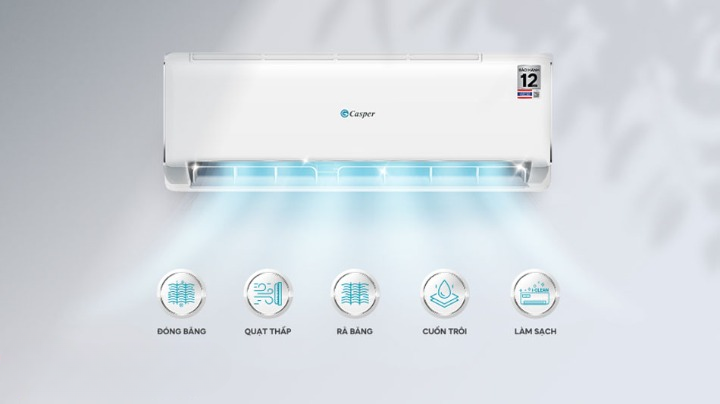 Gợi ý điều hòa Casper JC-12IU36 12000 mới nhất cho phòng ngủ dưới 20m²