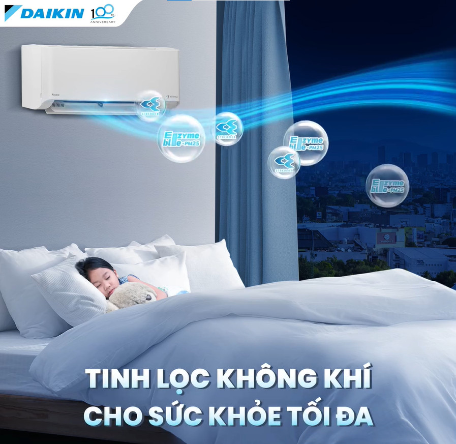 Điều hòa Daikin 9000 1 chiều FTKF25ZVMV công nghệ streamer Điều hòa Daikin 9000 1 chiều FTKF25ZVMV công nghệ streamer