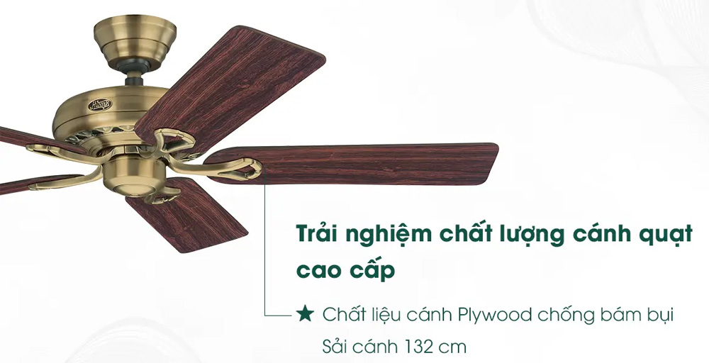 Cánh quạt có chiều dài sải là 132cm Cánh quạt có chiều dài sải là 132cm