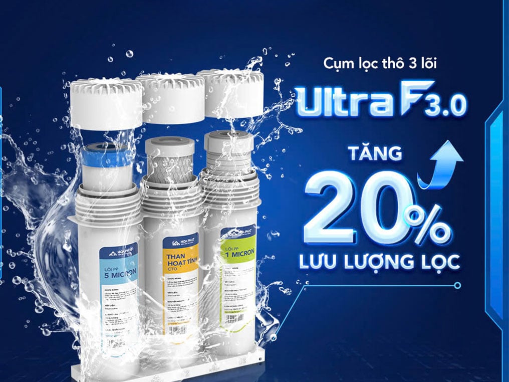 Máy lọc nước RO có 3 lõi lọc thô Máy lọc nước RO