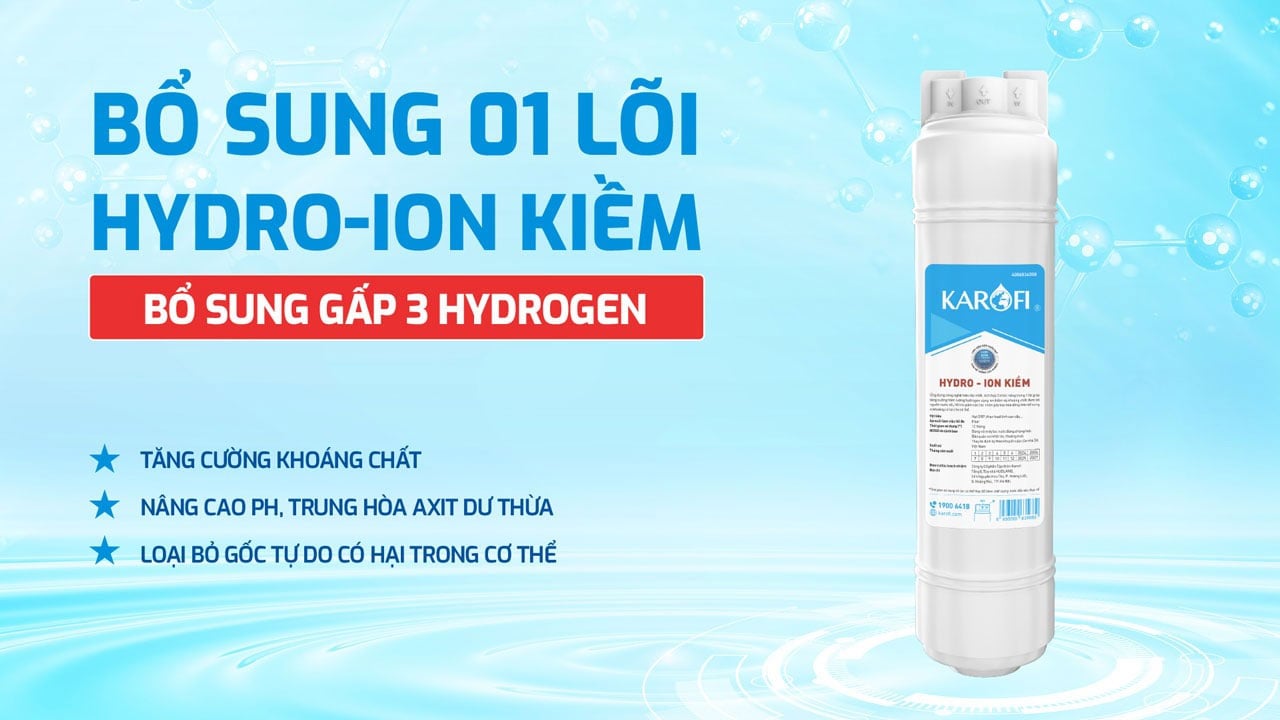 Máy lọc nước KAE-S68 tăng cường khoáng chất cho nước Máy lọc nước KAE-S68