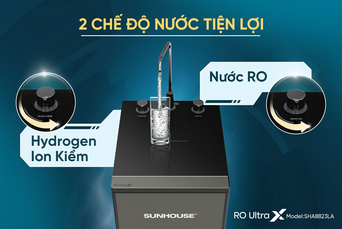 Máy lọc nước ion kiềm có 2 chế độ nước Máy lọc nước ion kiềm