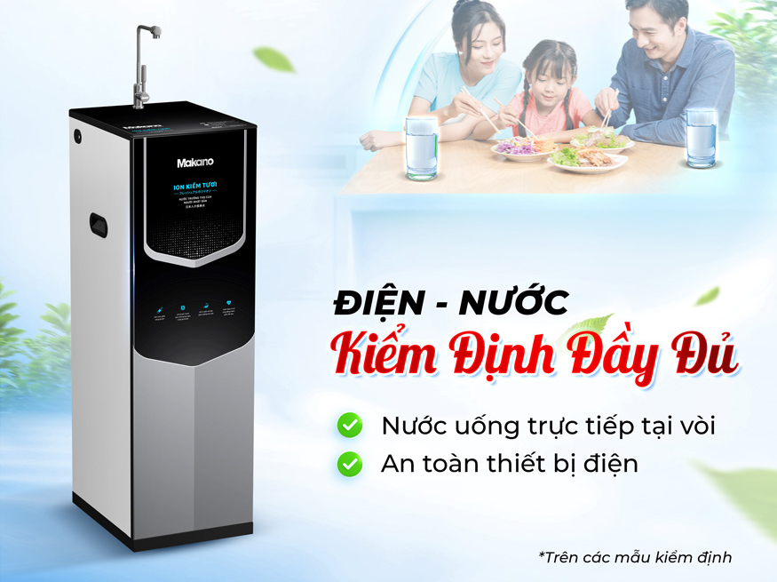 Makano MN169 tạo ra nước ion kiềm rất tốt cho sức khỏe Makano MN169