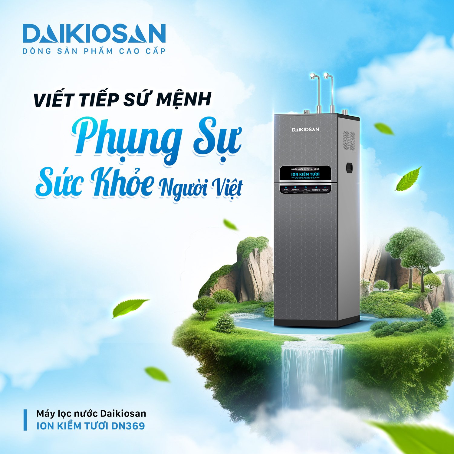 Sự khác biệt vượt trội của Daikiosan DN369 Máy lọc nước ion kiềm tươi từ trường nóng nguội lạnh Daikiosan DN36