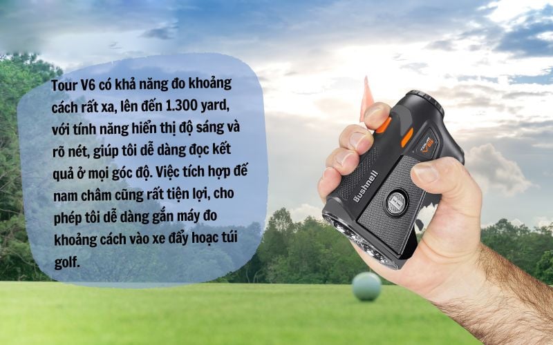 Bushnell Tour V6 có khoảng cách đo xa Bushnell Tour V6