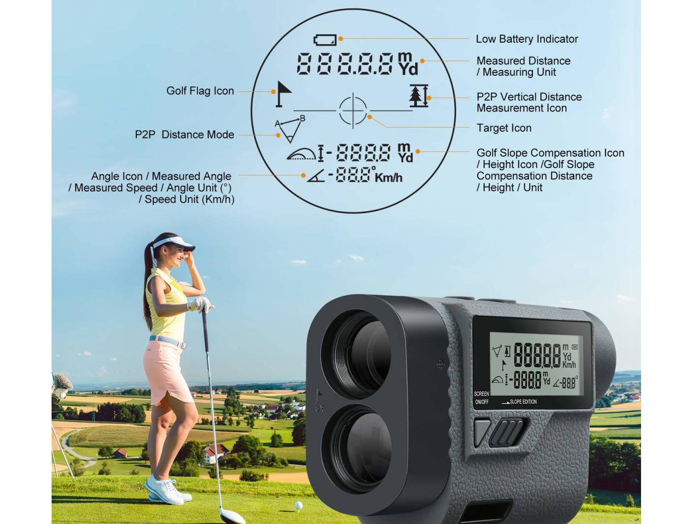ong-nhom-do-khoang-cach-choi-golf-hlr1000-5 Ống nhòm đo khoảng cách chơi golf HLR1000