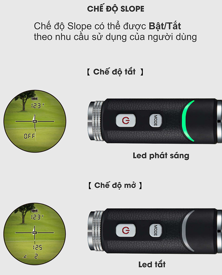 Ống nhòm chơi golf có chế độ đo Slope Ống nhòm chơi golf