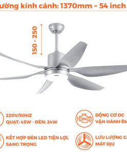 AX88 ATQ cá cược thể thao 6 cánh Nanoco NCF5462-SL đèn Led