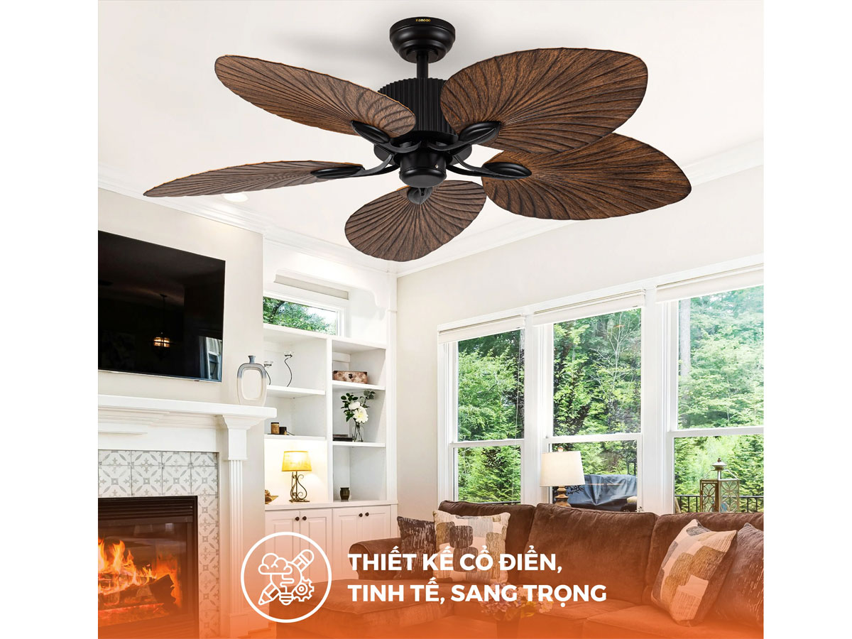 AX88 ATQ cá cược thể thao trang trí 5 cánh Nanoco NCFD5251 (động cơ DC, có remote)