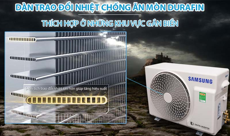 dàn trao đổi nhiệt chống ăn mòn của điều hòa Samsung dàn trao đổi nhiệt chống ăn mòn của điều hòa Samsung