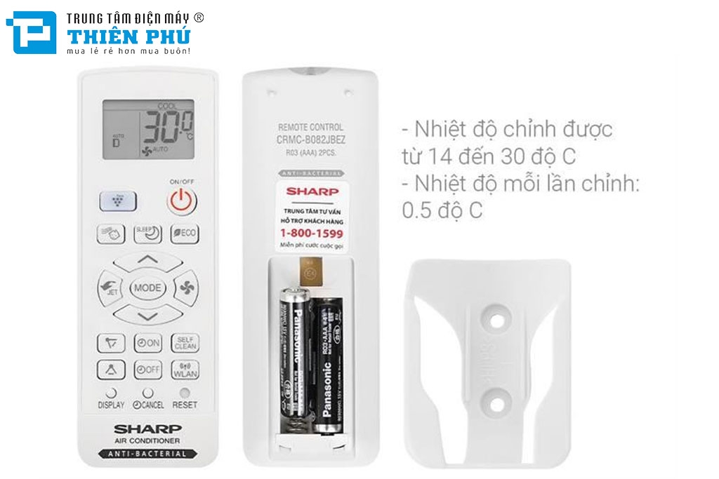 AX88 Sòng bạc phổ biến nhất Sharp 9000Btu 1 Chiều Inverter AH-XP10CHW