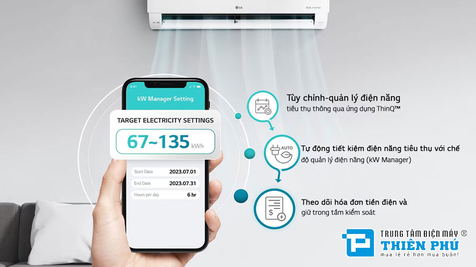 AX88 Sòng bạc phổ biến nhất LG 12000BTU 1 Chiều Inverter IEC12M1