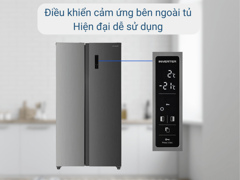 Top 5 điểm khiến tủ lạnh Sharp 2 cánh SJ-SBX530V-SL ghi điểm mạnh với người dùng