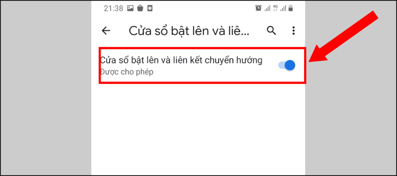Chạm hoặc kéo thanh gạt sang trái để tắt tính năng này
