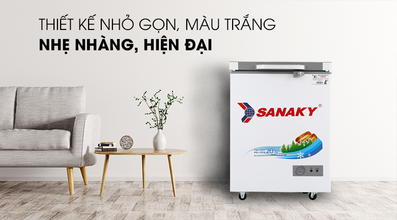 Tủ đông Sanaky 100 lít VH-1599HYK có thiết kế nhỏ gọn, Tải app AX88 ngay hôm nay tinh tế Tủ đông Sanaky 100 lít VH-1599HYK có thiết kế nhỏ gọn, Tải app AX88 ngay hôm nay tinh tế