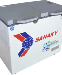 Tủ đông 2 ngăn đông và mát inverter Sanaky VH-4099W4K (280 lít, nắp kính xám)