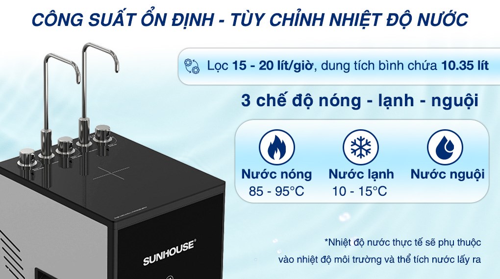 Máy lọc nước RO nóng nguội lạnh Sunhouse UltraPURE SHA76222KL 11 lõi tích hợp 3 chế độ tiện lợi gồm nóng, lạnh và nước RO Máy lọc nước RO nóng nguội lạnh Sunhouse UltraPURE SHA76222KL 11 lõi tích hợp 3 chế độ tiện lợi gồm nóng, lạnh và nước RO