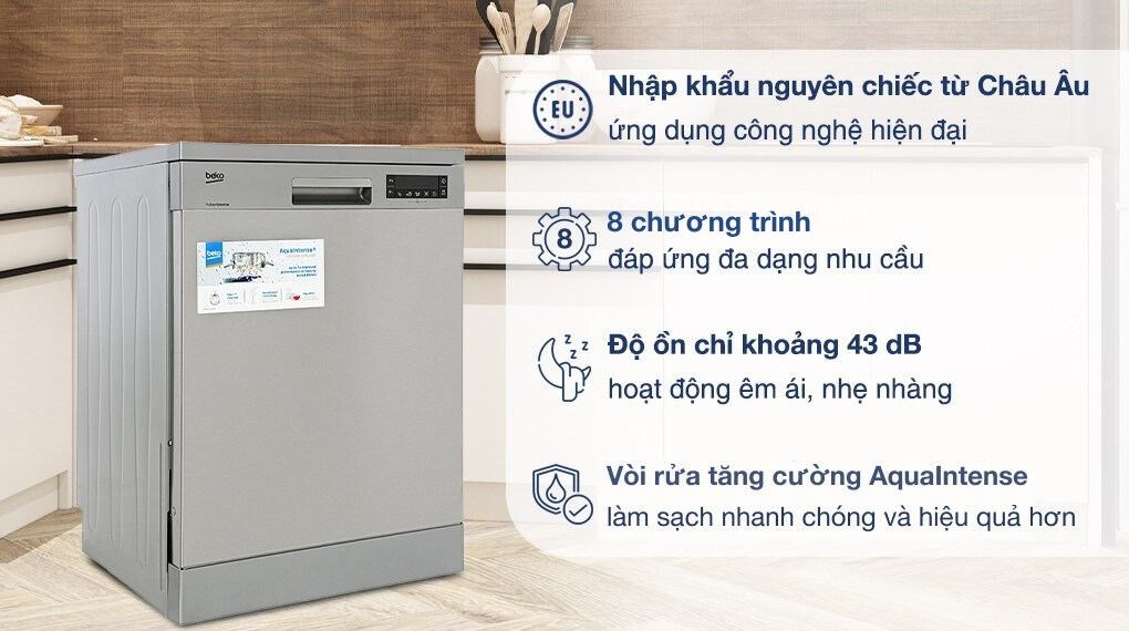 Máy rửa chén độc lập Beko DFN28424X Máy rửa chén độc lập Beko DFN28424X