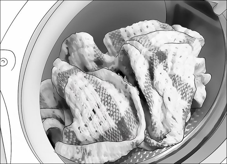 Cho một ít khăn hoặc vải vào máy sấy Ax888 bao lì xì miễn phí