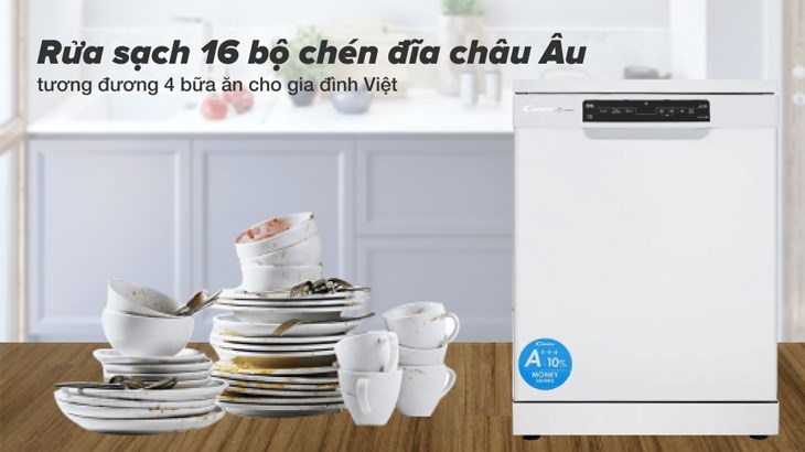 Máy rửa chén độc lập Candy CDPN 4D620PW/E Máy rửa chén độc lập Candy CDPN 4D620PW/E