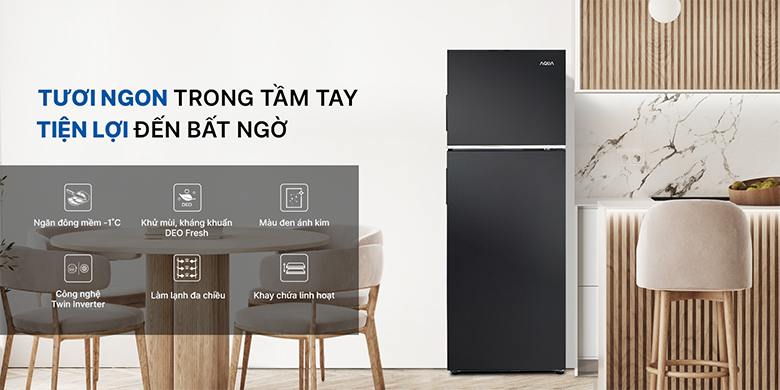 Đánh giá nhanh tủ lạnh Aqua inverter AQR-T260FA(FB): Giải pháp tối ưu cho Ax88com kho game đa dạng nhỏ