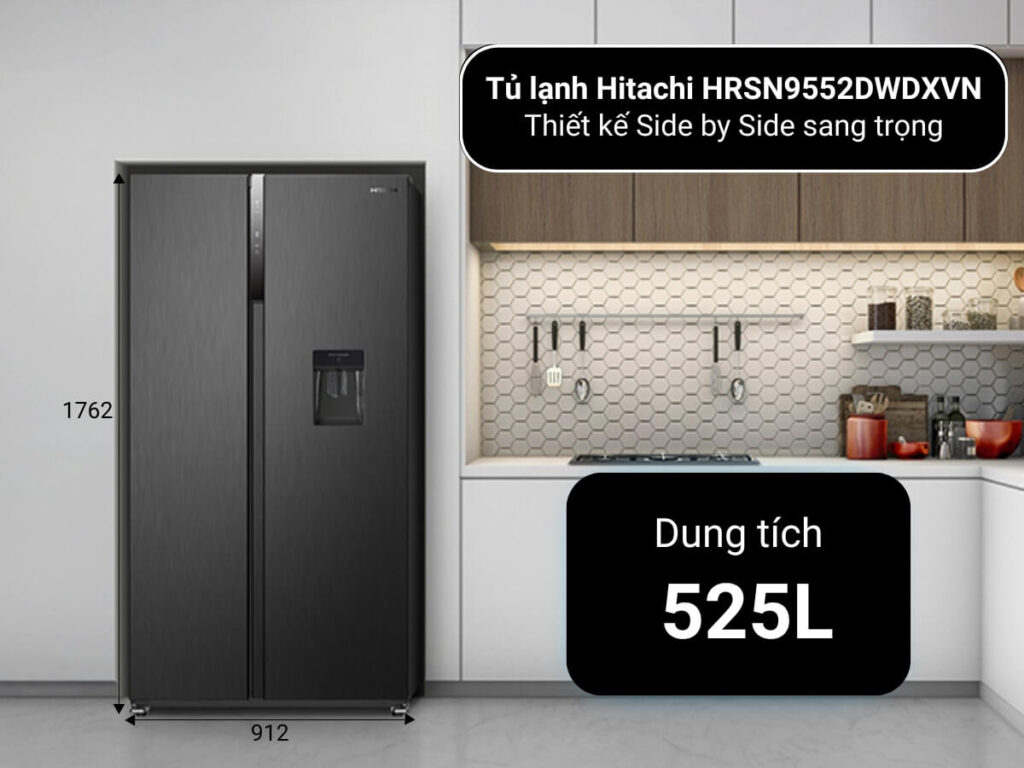 Review tủ lạnh Hitachi HRSN9552DWDXVN: Đáng tiền không?