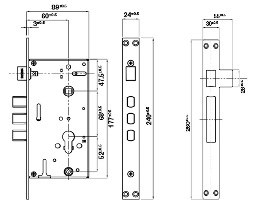 Kích thước tổng của Hafele DL6100 (912.20.582) Hafele DL6100 (912.20.582)