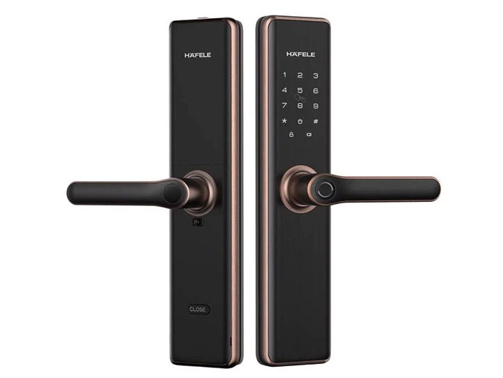 Khóa điện tử Hafele DL7600 912.20.230 màu đồng bóng Khóa điện tử
