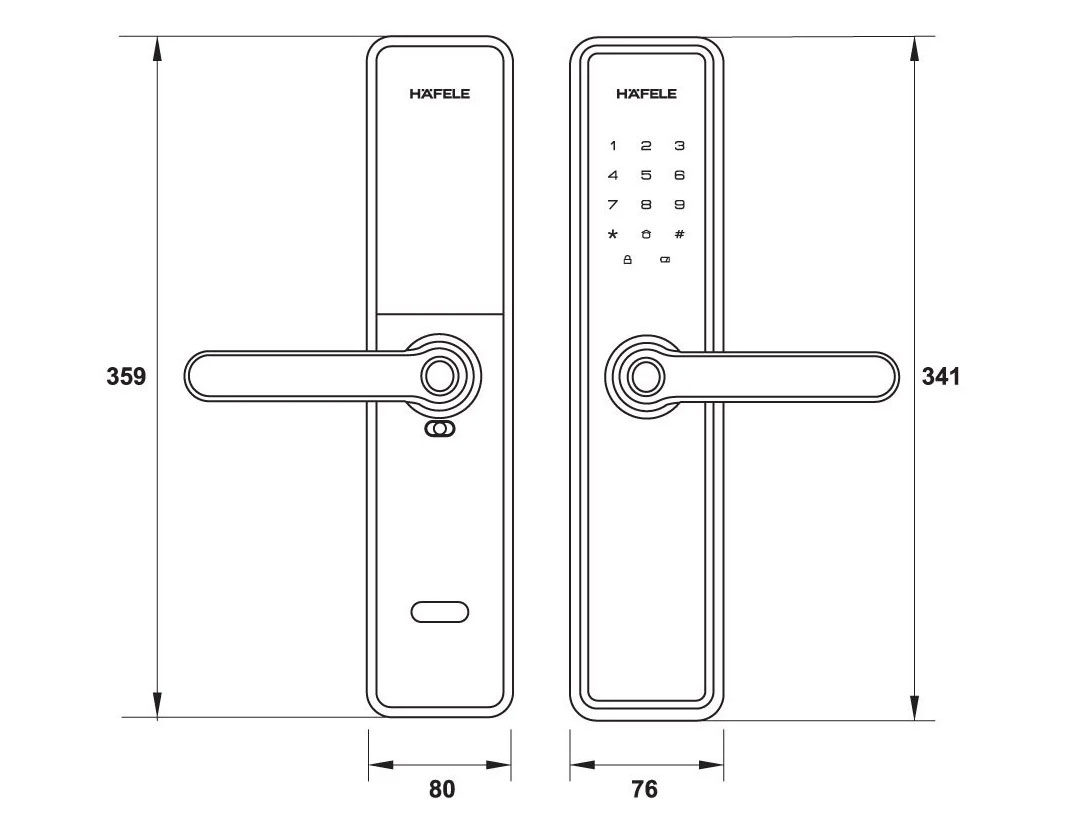 Kích thước Hafele DL7600 912.20.230 Hafele DL7600 912.20.230