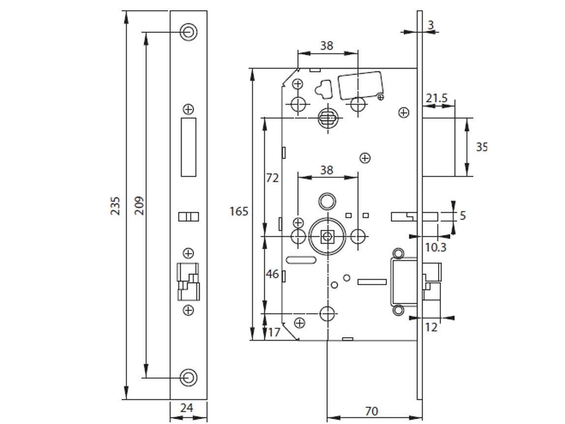 Khóa điện tử Hafele PP8100 BLE 912.20.286 màu đen