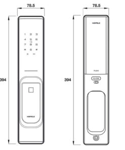 Khóa điện tử Hafele PP8100 BLE 912.20.286 màu đen