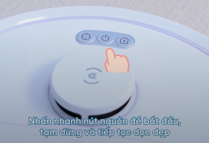 Nhấn các nút trên thân robot để sử dụng Nhấn các nút trên thân robot để sử dụng