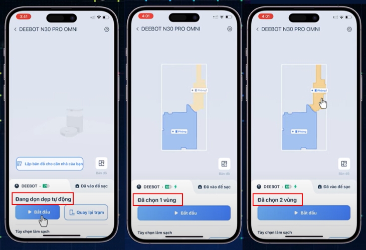 Bạn có thể tùy chọn chế độ vệ sinh cho robot của mình Bạn có thể tùy chọn chế độ vệ sinh cho robot của mình