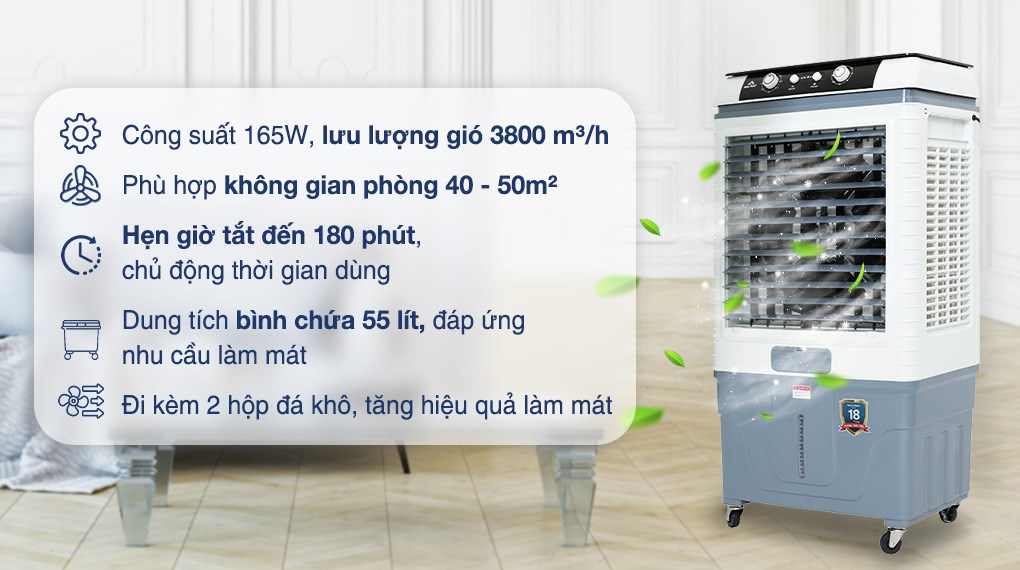 Quạt điều hòa Hòa Phát HPCF1-012 165W đi kèm 2 đá khô, có thể tái sử dụng nhiều lần Quạt điều hòa Hòa Phát HPCF1-012 165W đi kèm 2 đá khô, có thể tái sử dụng nhiều lần