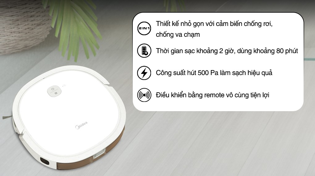 Robot hút bụi Midea M3L Robot hút bụi Midea M3L với mức giá 2.900.000 đồng (cập nhật tháng 7/2025)