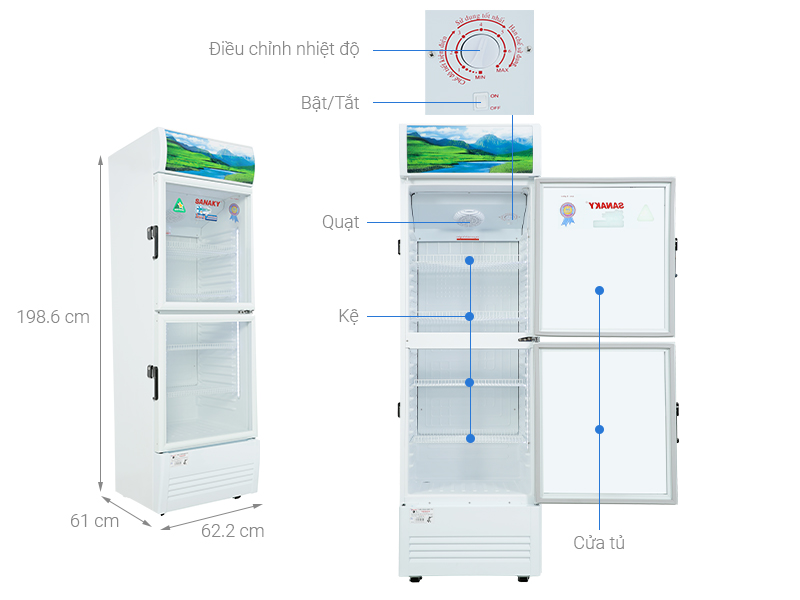 Đánh giá chi tiết tủ mát Sanaky Inverter 340 lít 2 cánh VH-408W3L – Vận hành êm, tiết kiệm điện, làm lạnh nhanh