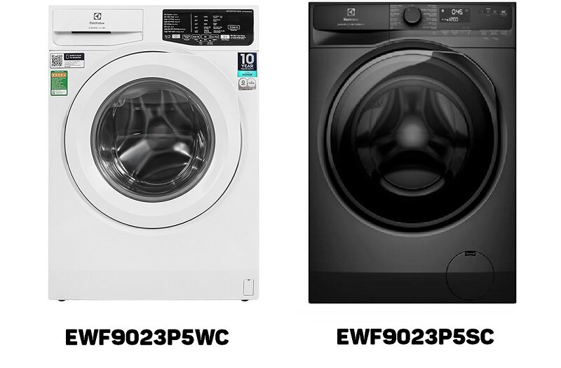 6uk6asrrtau0m So sánh về thiết kế, màn hình điều khiển máy giặt Electrolux cửa trước EWF1024D3WC và EWF9023P5SC