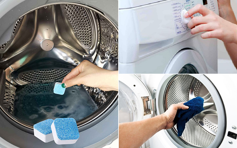 Mở nắp cửa máy giặt để hong khô lồng giặt tự nhiên Mở nắp cửa máy giặt để hong khô lồng giặt tự nhiên