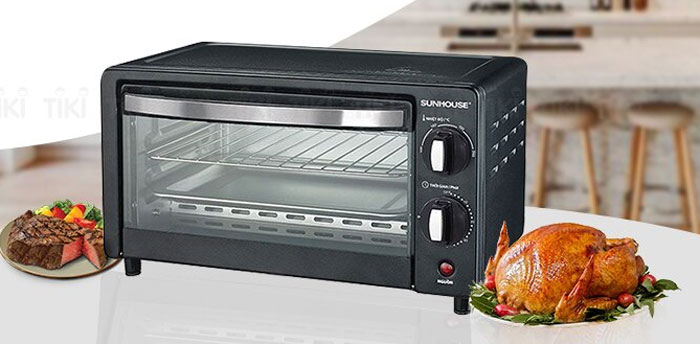 vận hành với công suất 800W giúp nấu nướng nhanh chóng lò nướng điện Sunhouse SHD4206