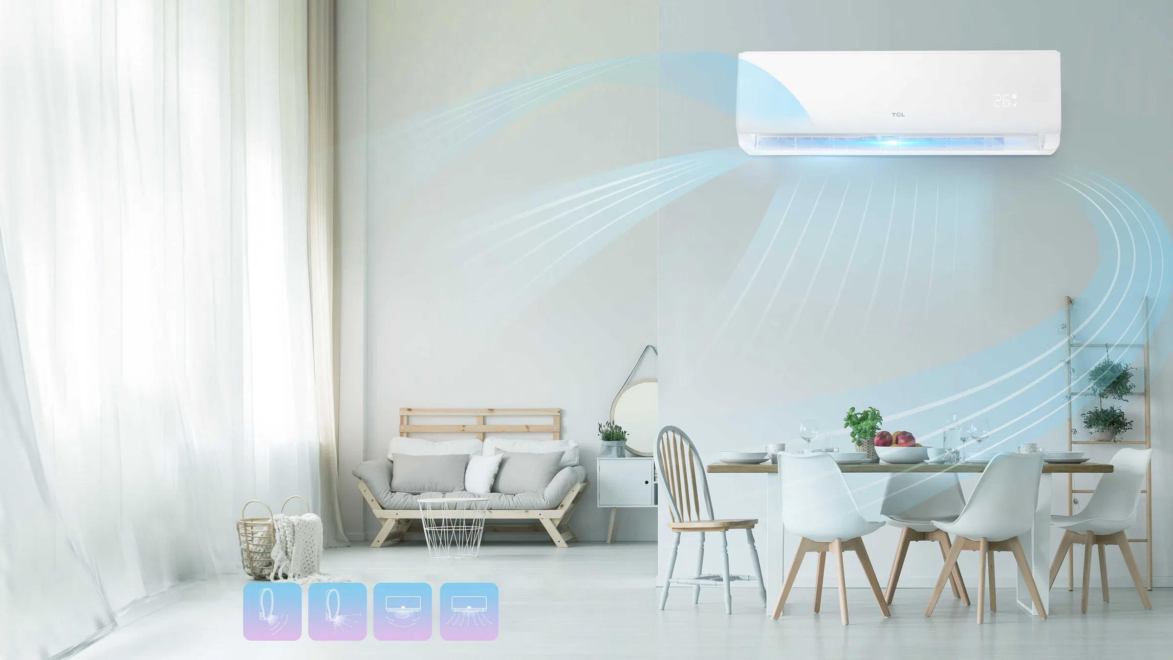 Máy lạnh 1 chiều TCL TEP 24CSD F1I làm lạnh nhanh chóng