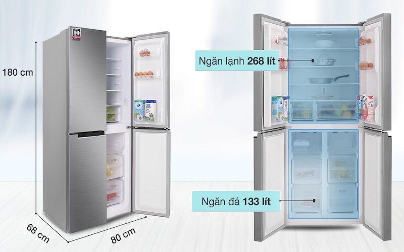 Một số điểm đáng chú ý có trên tủ lạnh Sharp 4 cánh SJ-FXP560V-RG