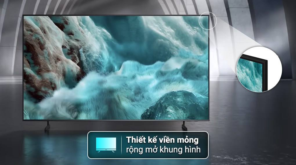 Smart Tivi QLED Samsung AI 4K 55 inch QA55Q7FA sở hữu viền màn hình mỏng gần như là vô hình Smart Tivi QLED Samsung AI 4K 55 inch QA55Q7FA sở hữu viền màn hình mỏng gần như là vô hình