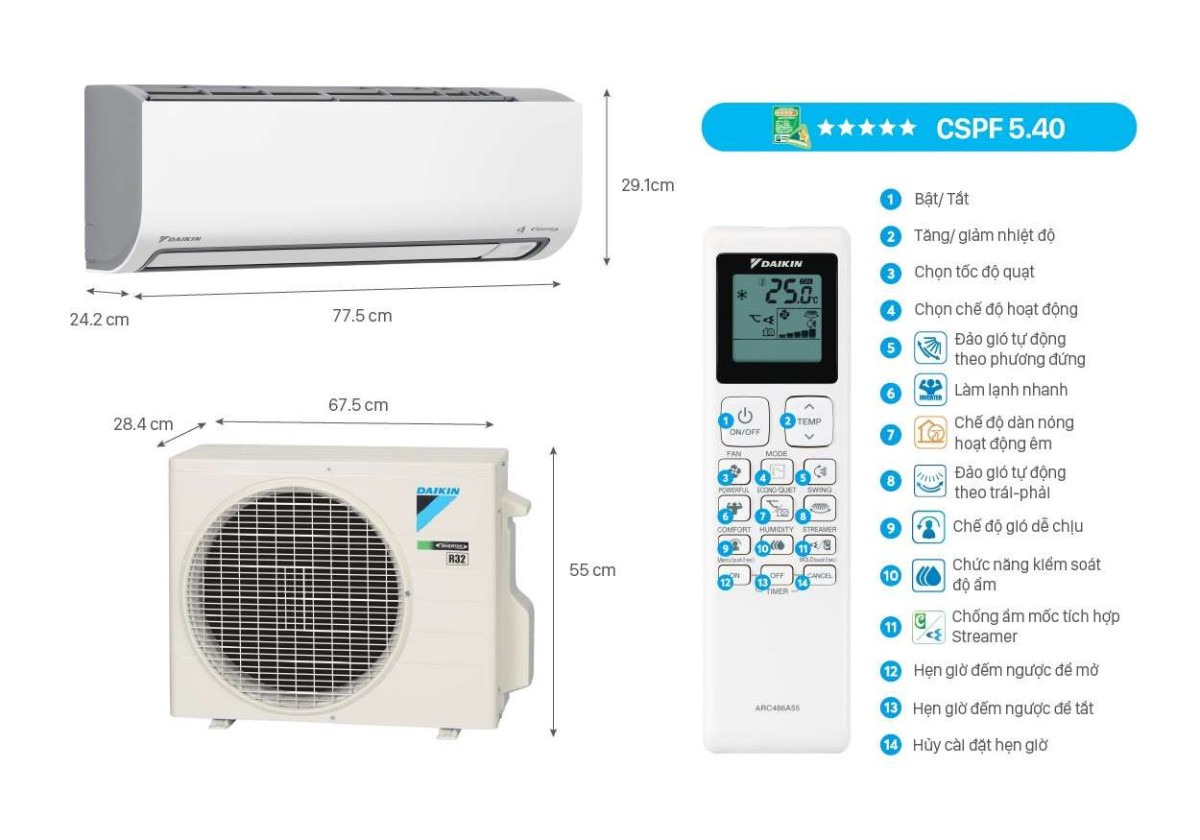 Tổng quan điều hòa Daikin FTKF60ZVMV