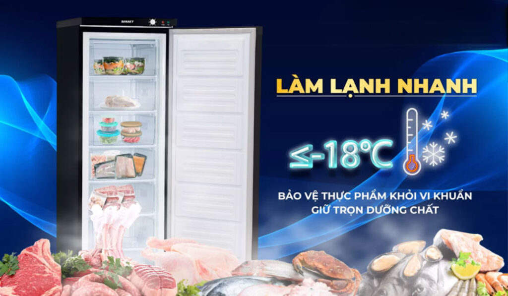 tủ đông đứng Sanaky thân thiện môi trường