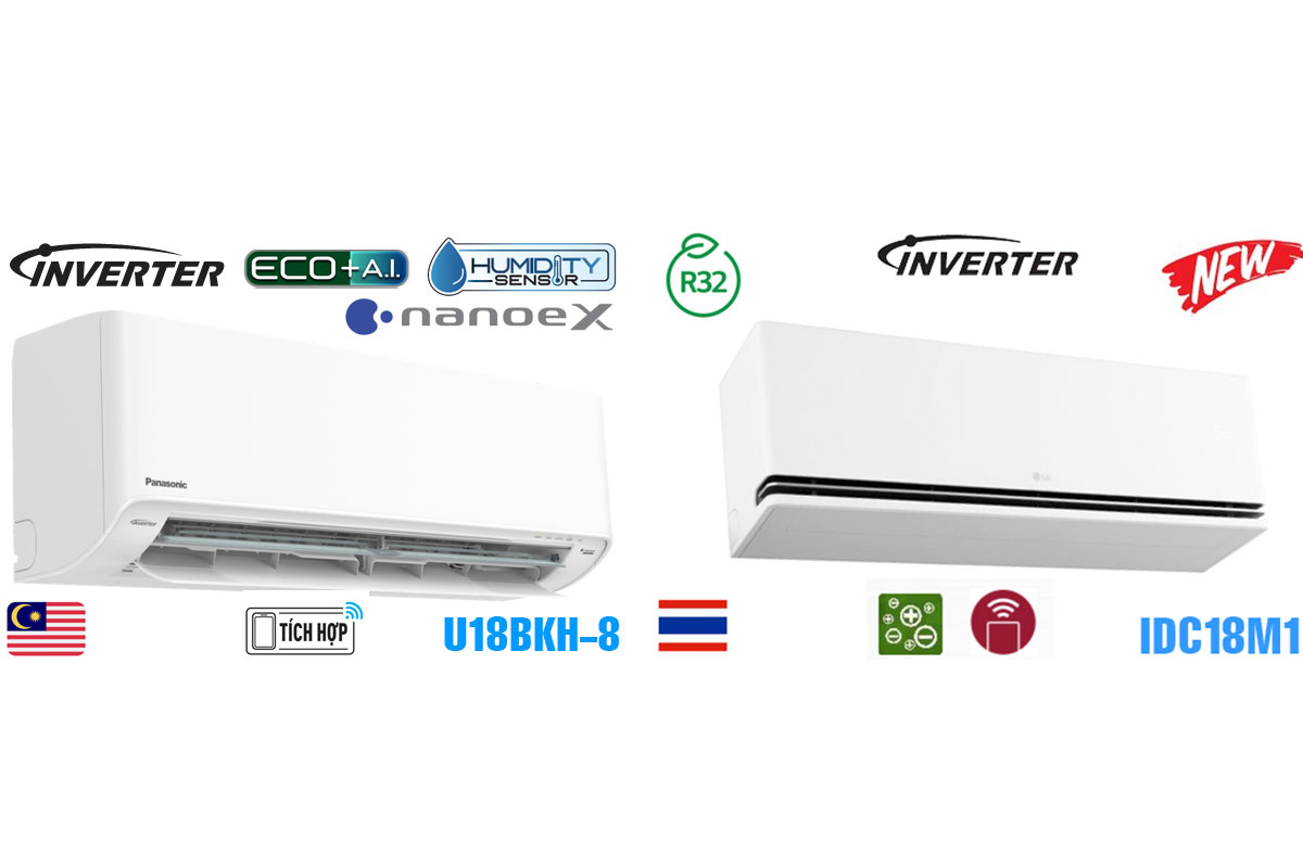 So sánh chất lượng điều hòa Panasonic CS-U18BKH-8 và LG IDC18M1 có gì khác biệt? o sánh chất lượng điều hòa Panasonic CS-U18BKH-8 và LG IDC18M1 có gì khác biệt?